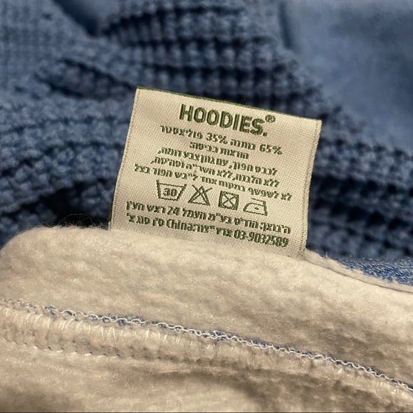 Blue Asymmetrical Zip Sweatshirt with Knit Collar - Picture 11 of 12